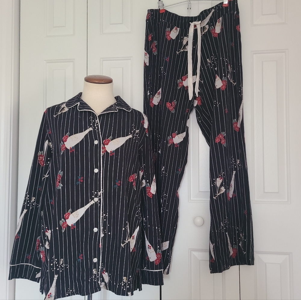 Soma Pajama Set Size M Embraceable Pop The Champagne Modal 2 Piece Pjs Top Pants